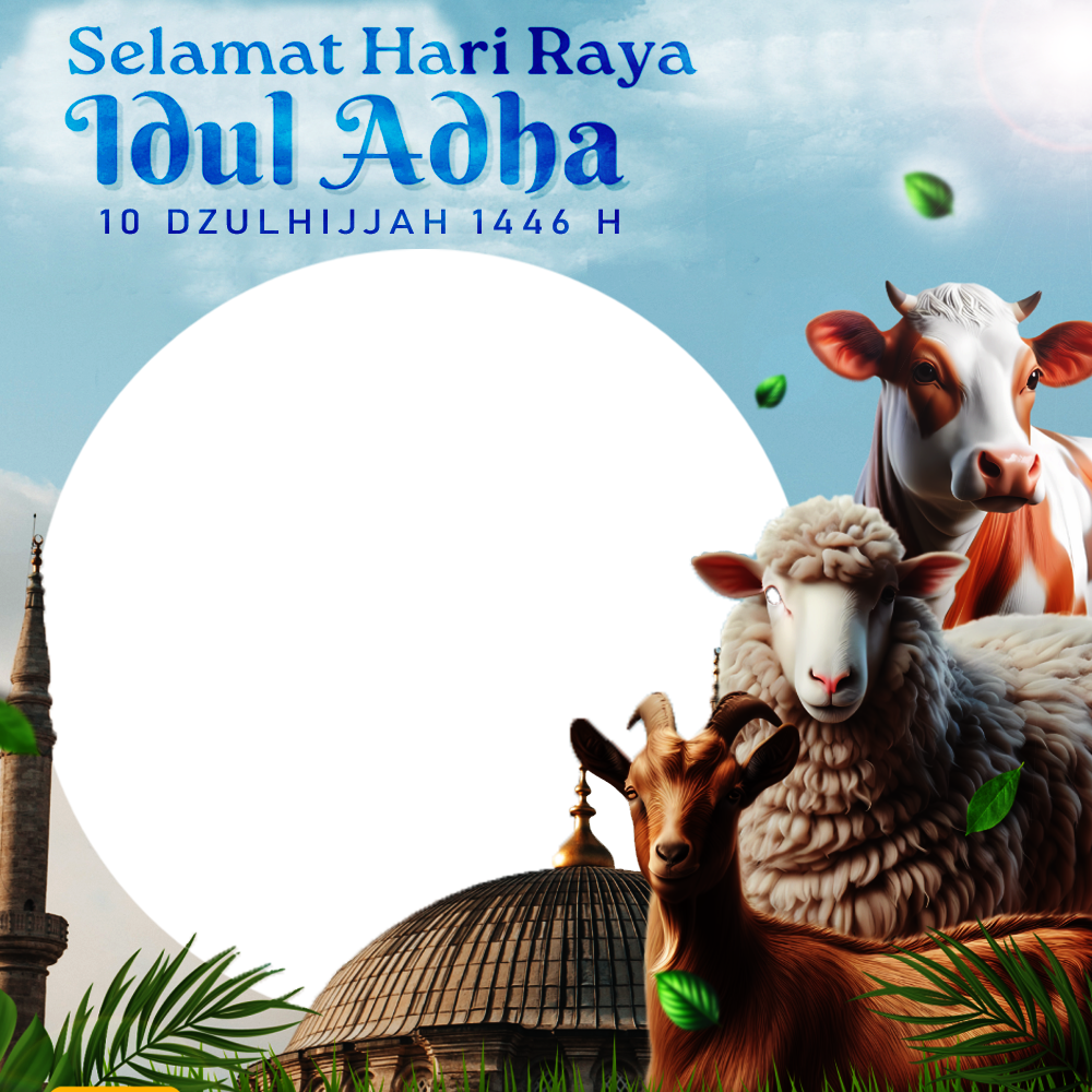 Bingkai Foto Selamat Hari Raya Idul Adha 2025 | 3 edit foto selamat hari raya idul adha 2025 png