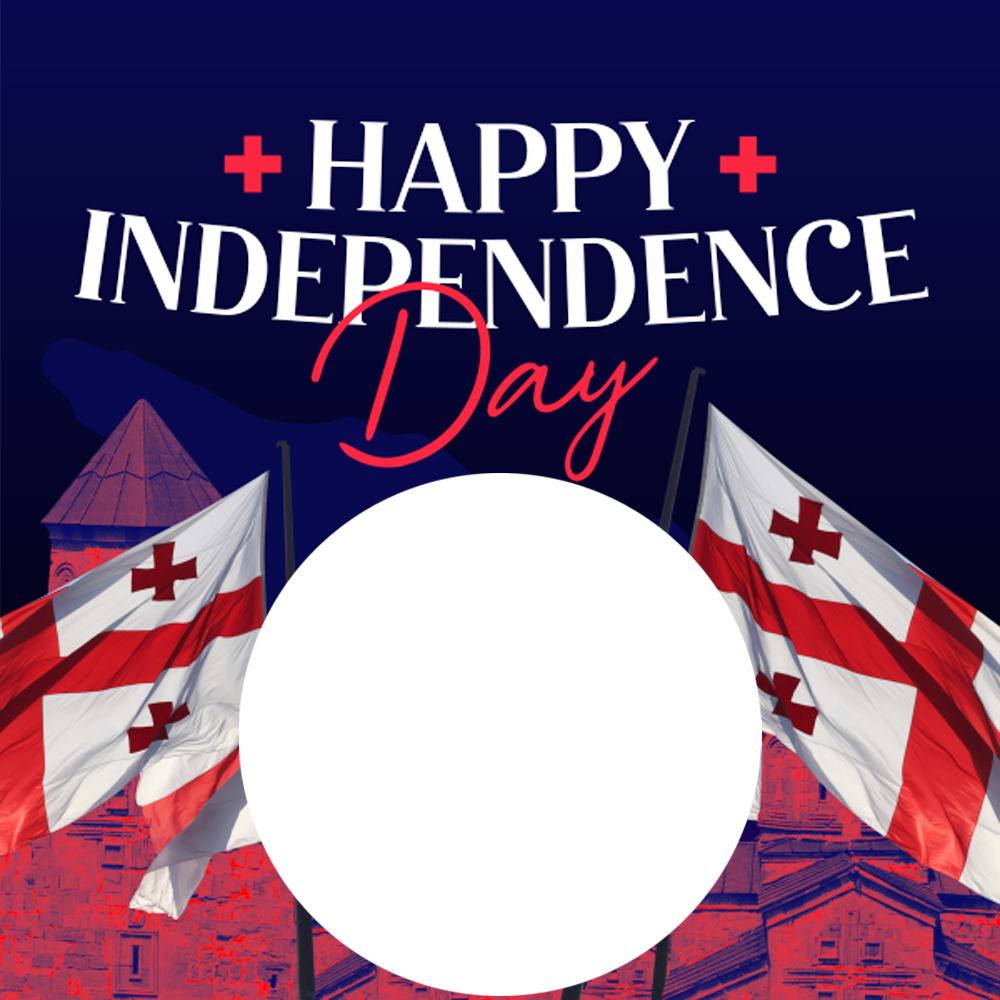 Happy Georgia Independence Day 2025 Twibbon | 3 happy georgia independence day 2025 png