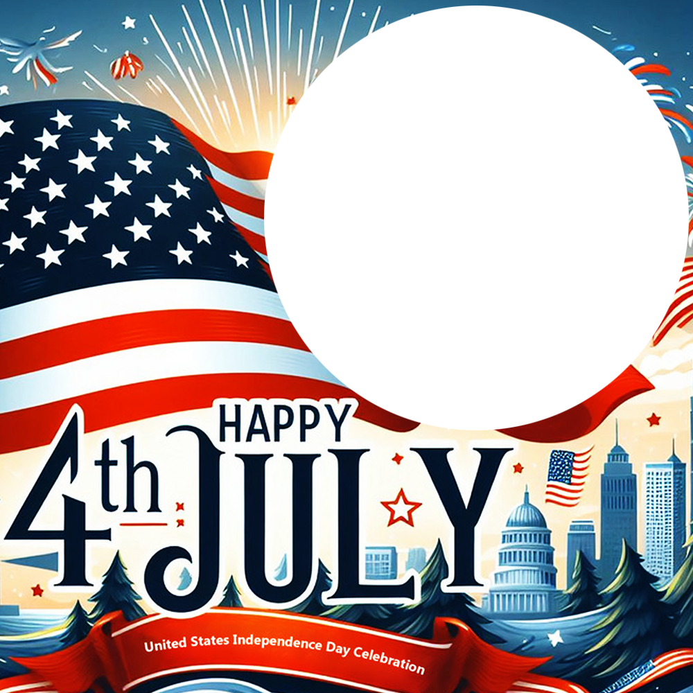 Happy 4th July American Independence Day Message Frame | 1 happy 4th july american independence day message png