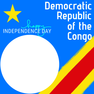 Happy DRC Congo Independence Day Picture Frame | 2 happy drc congo independence day png
