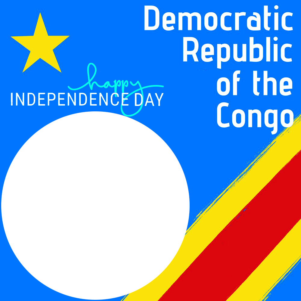 Happy DRC Congo Independence Day Picture Frame | 2 happy drc congo independence day png