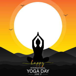 International Yoga Day Greetings 2025 Twibbon Image | 2 international yoga day greetings 2025 png