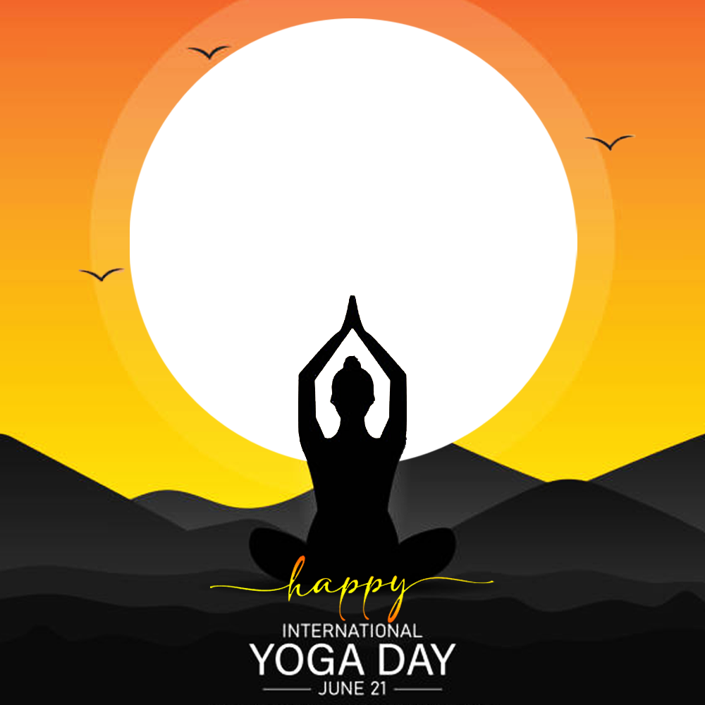 International Yoga Day Greetings 2025 Twibbon Image | 2 international yoga day greetings 2025 png
