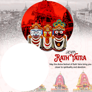 Happy Jagannath Rath Yatra 2025 Picture Frame | 2 jagannath rath yatra 2025 png