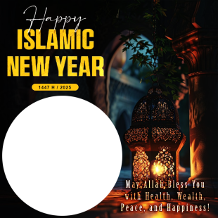 Beautiful Islamic New Year Wishes 2025 Picture Frame | 3 beautiful islamic new year wishes 2025 png
