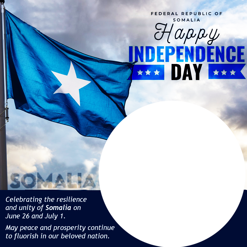 Greeting Cards for Independence Day of Somalia Frame | 3 greeting cards for independence day somalia png
