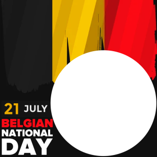 Belgian National Day Belgium July 21 Greeting Frame | 1 belgian national day belgium july 21 png