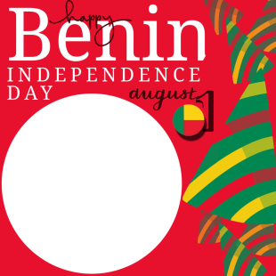 Benin Republic Independence Day 2025 Greeting Twibbon | 1 benin republic independence day 2025 greeting png