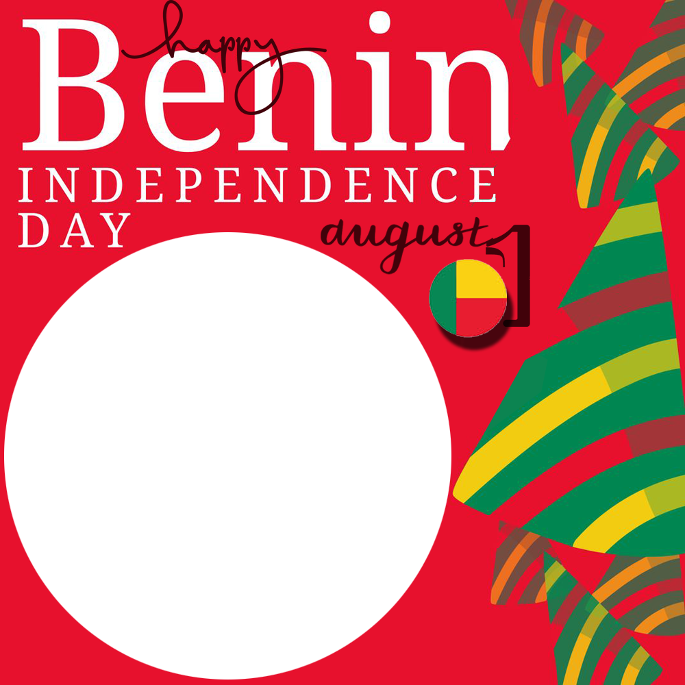 Benin Republic Independence Day 2025 Greeting Twibbon | 1 benin republic independence day 2025 greeting png