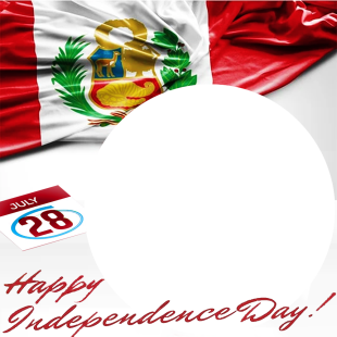 July 28 Happy Peru Independence Day Twibbon Frame | 1 july 28 happy peru independence day png