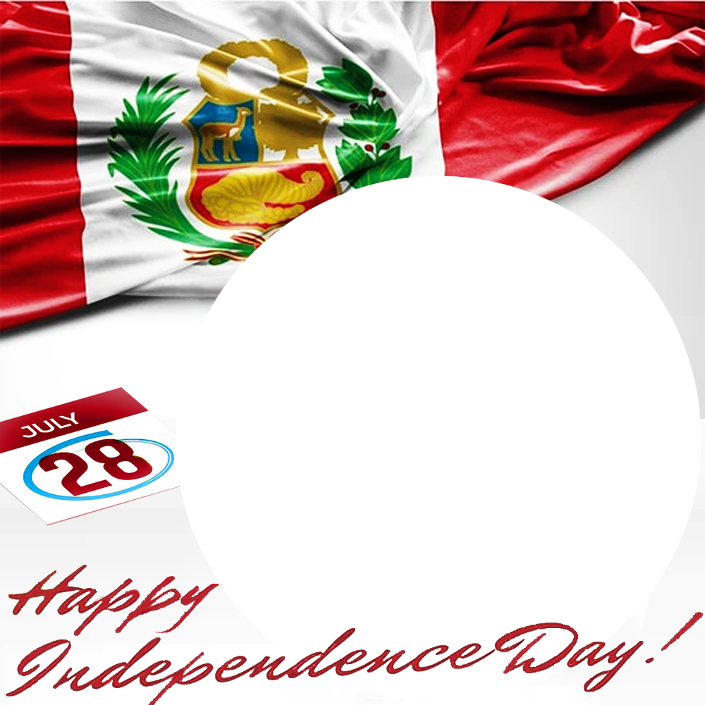 July 28 Happy Peru Independence Day Twibbon Frame | 1 july 28 happy peru independence day png