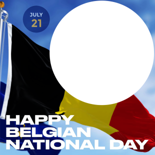Happy Belgium National Day Greeting Twibbon Frame | 2 happy belgium national day png