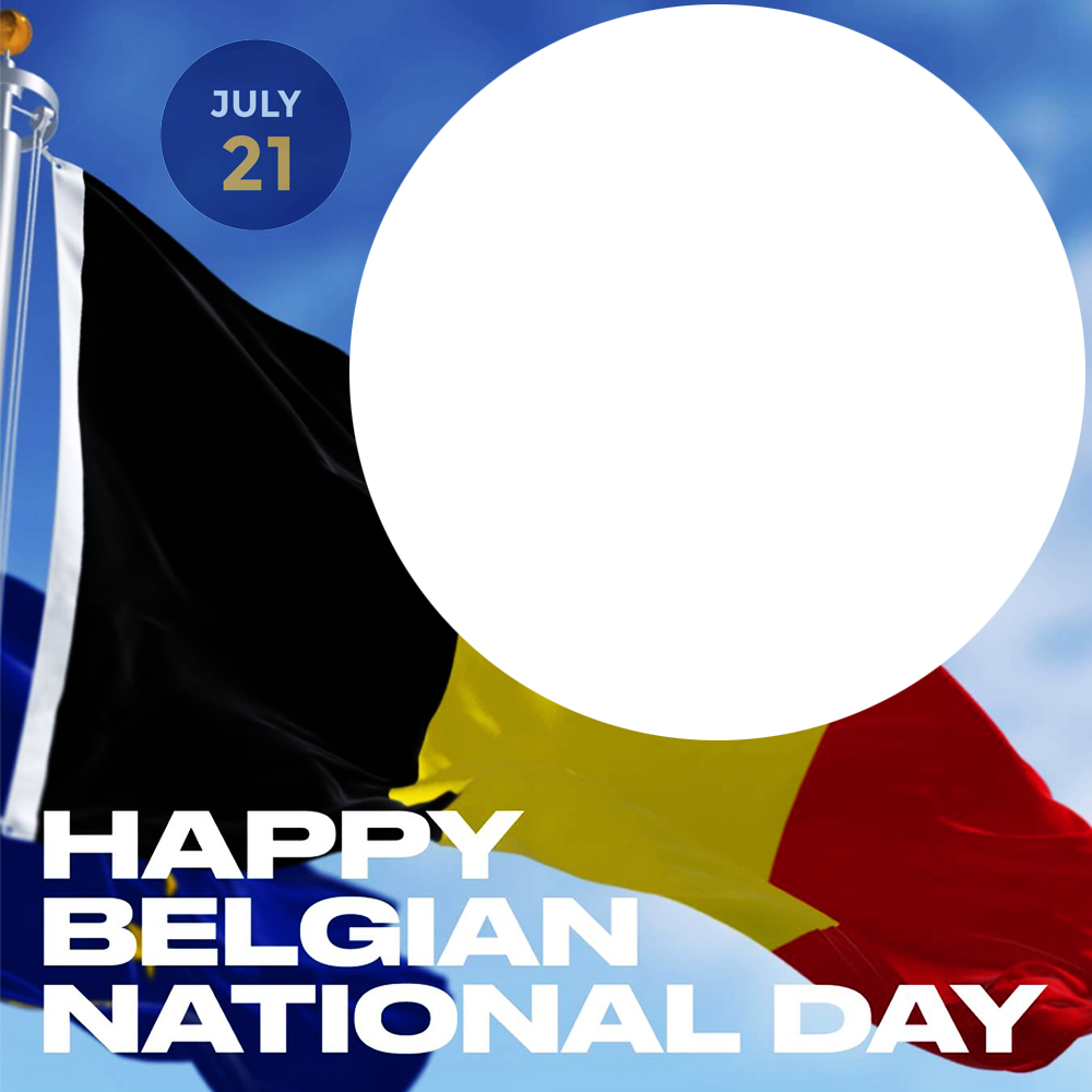 Happy Belgium National Day Greeting Twibbon Frame | 2 happy belgium national day png