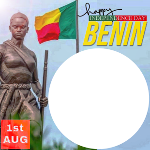 Happy Independence Day of Benin Republic Greeting Frame | 2 happy independence day of benin republic png