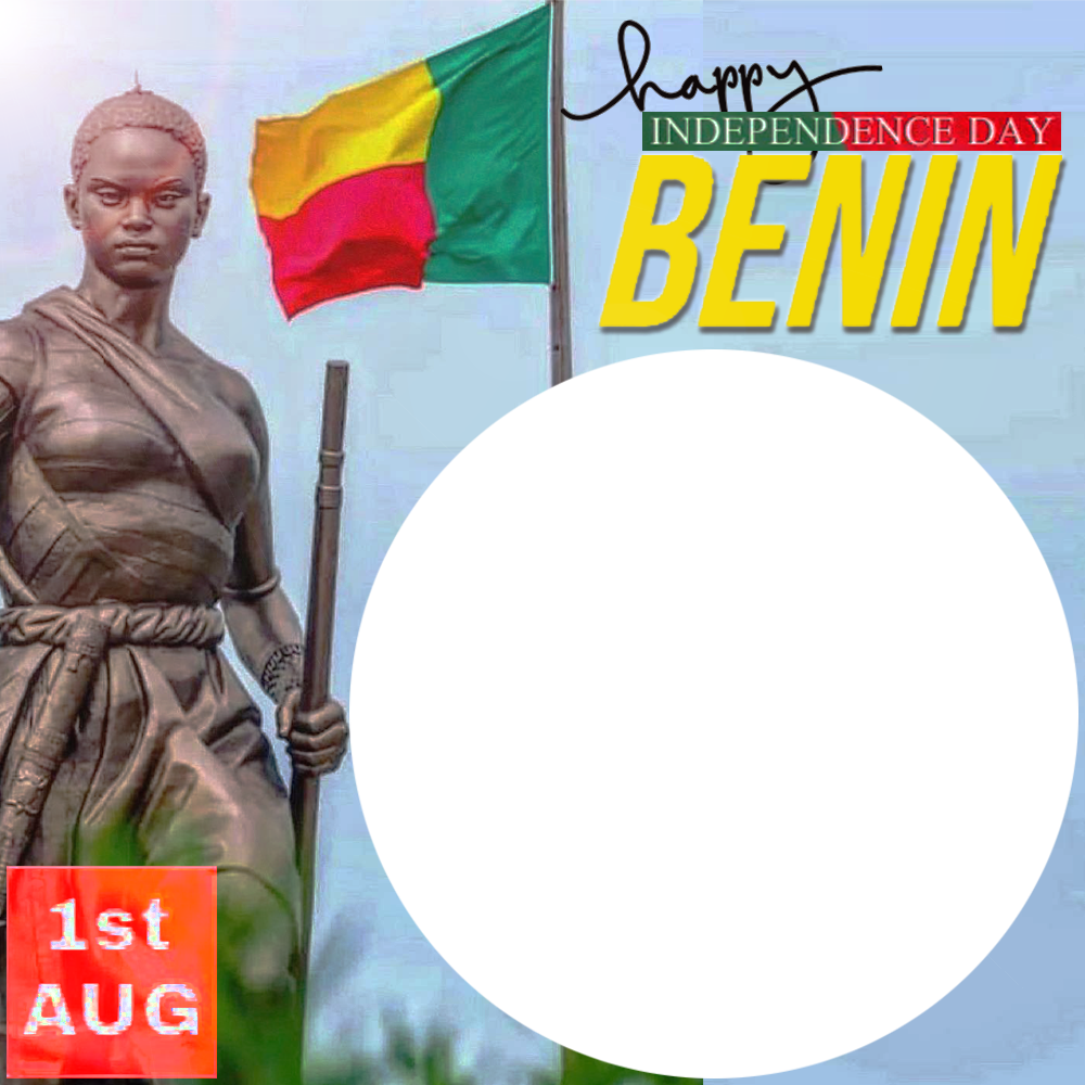 Happy Independence Day of Benin Republic Greeting Frame | 2 happy independence day of benin republic png
