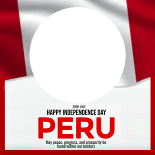 Happy Independence Day Peru Images Frame | 3 happy independence day peru images frame png
