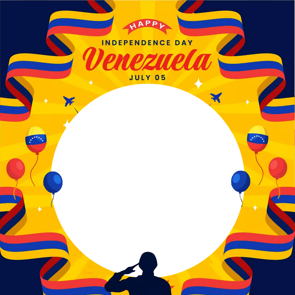 Happy Independence Day Venezuela 2025 Images Frame | 3 happy independence day venezuela png