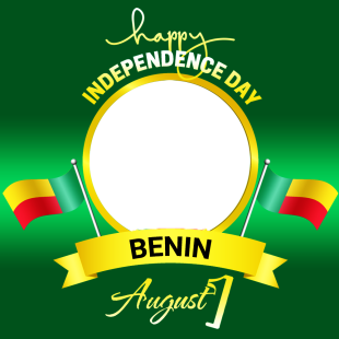 Republic of Benin Independence Day Celebration Frame | 3 republic of benin independence day celebration frame png