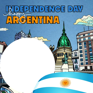 Greeting Cards for Argentina Independence Day 2025 Twibbon | 4 greeting cards for argentina independence day 2025 png