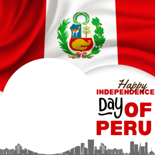 Peru National Independence Day Greeting Frame | 4 peru national independence day png