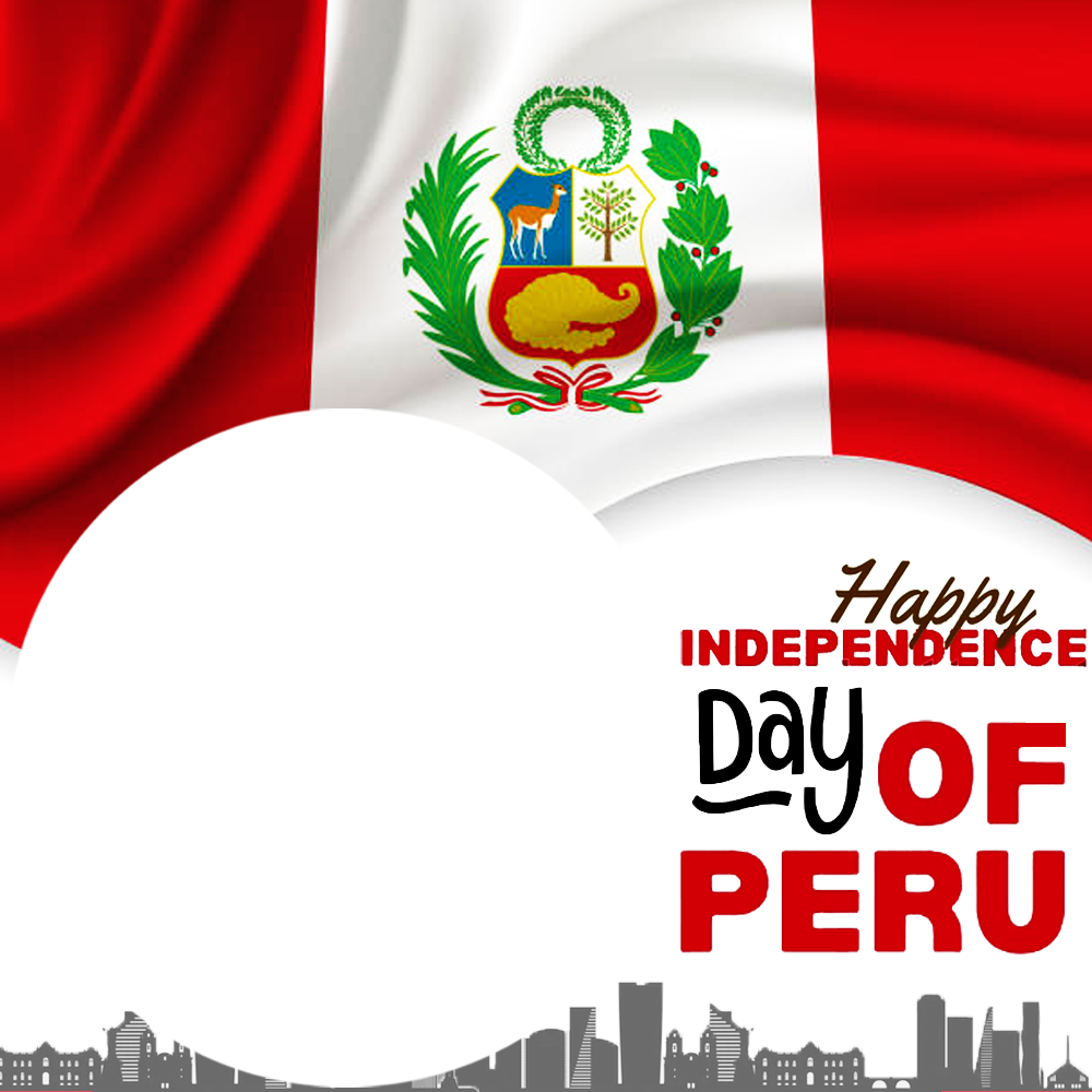 Peru National Independence Day Greeting Frame | 4 peru national independence day png