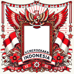 Download Twibbon Gambar 17 Agustus 2025 HUT RI 80 | 1 download gambar 17 agustus 2025 hut ri 80 png