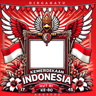 Dirgahayu HUT RI ke-80 (17 Agustus 1945/2025) | 2 dirgahayu hut ri ke 80 17 agustus 45 png