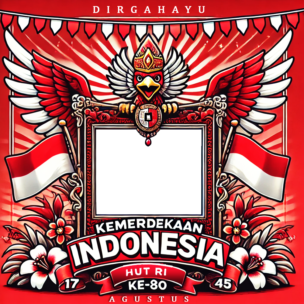 Dirgahayu HUT RI ke-80 (17 Agustus 1945/2025) | 2 dirgahayu hut ri ke 80 17 agustus 45 png