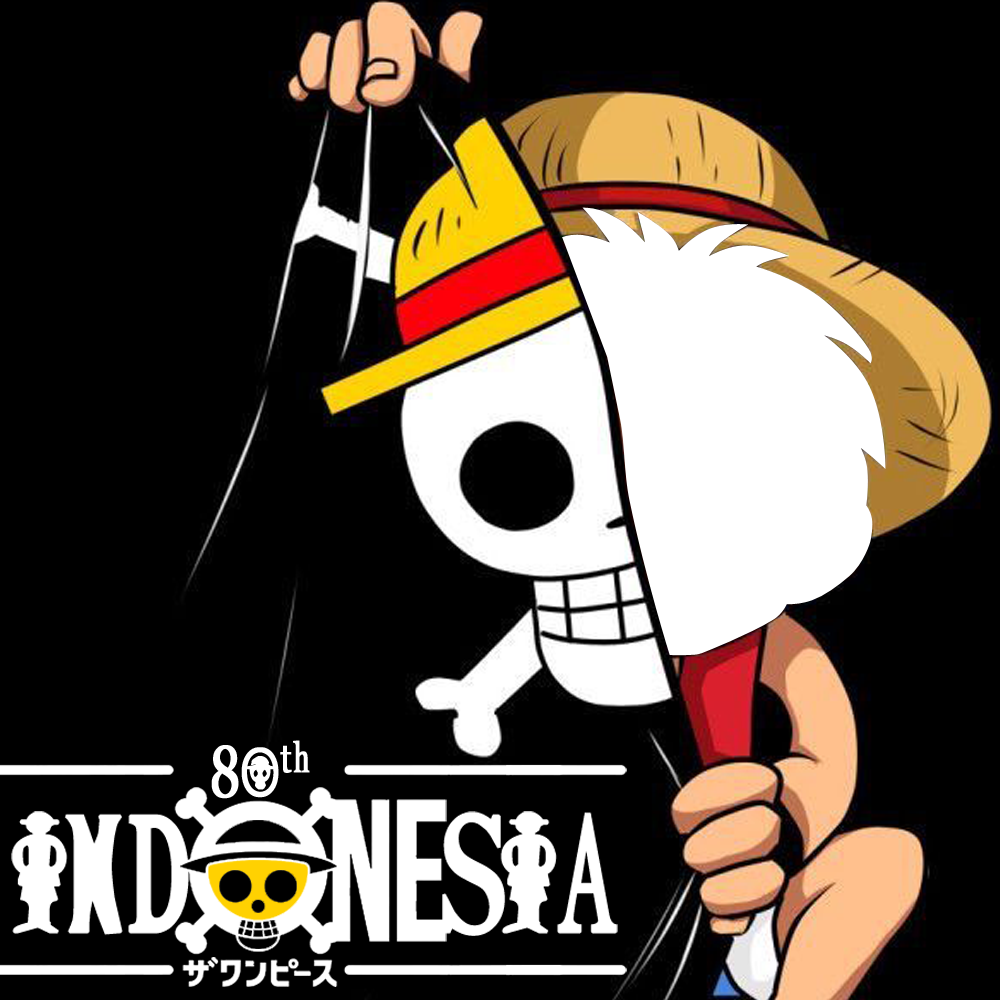 Topi Jerami Topeng Bajak Laut One Piece Indonesia 80th | 2 topi jerami topeng one piece indonesia 80thn png