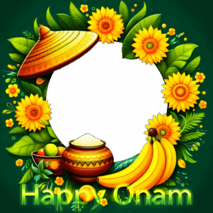 Happy Onam AI Generated Images Frame Free Download PNG | 3 happy onam ai generated images free download png