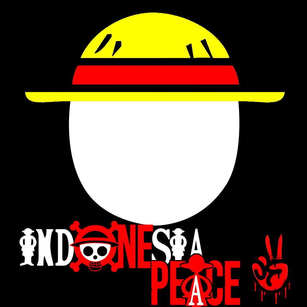 Twibbon Indonesia One Peace - Topi Jerami Luffy | 3 indonesia one peace png