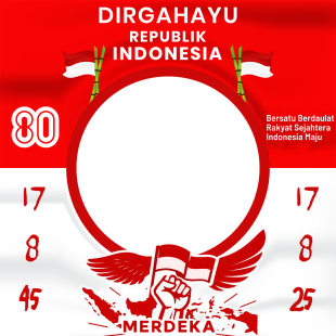 Twibbon Logo HUT RI ke-80 (17 Agustus 2025) | 3 twibbon logo hut ri 80 logo 17 agustus 2025 png