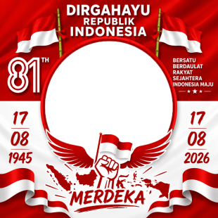 Twibbon Logo HUT RI ke-81 (17 Agustus 2026) | 3 twibbon logo hut ri 81 logo 17 agustus 2026 png