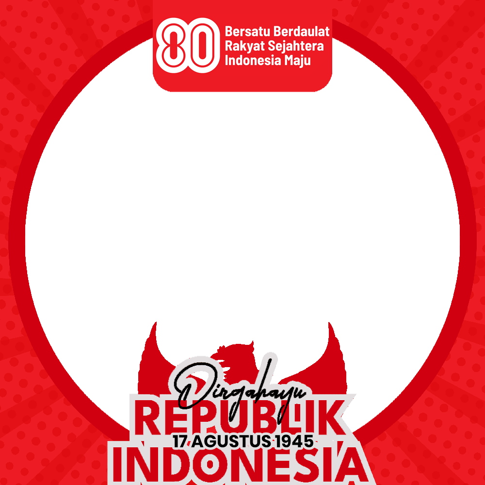 Download Twibbon Logo Memperingati HUT RI ke-80 (PNG) | 4 download logo memperingati hut ri ke 80 png png