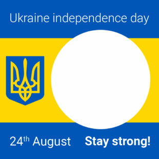 Happy Ukraine Independence Day Congratulations Twibbon | 4 happy ukraine independence day congratulations twibbon png