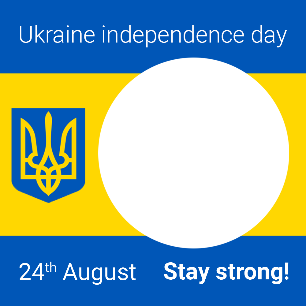 Happy Ukraine Independence Day Congratulations Twibbon | 4 happy ukraine independence day congratulations twibbon png