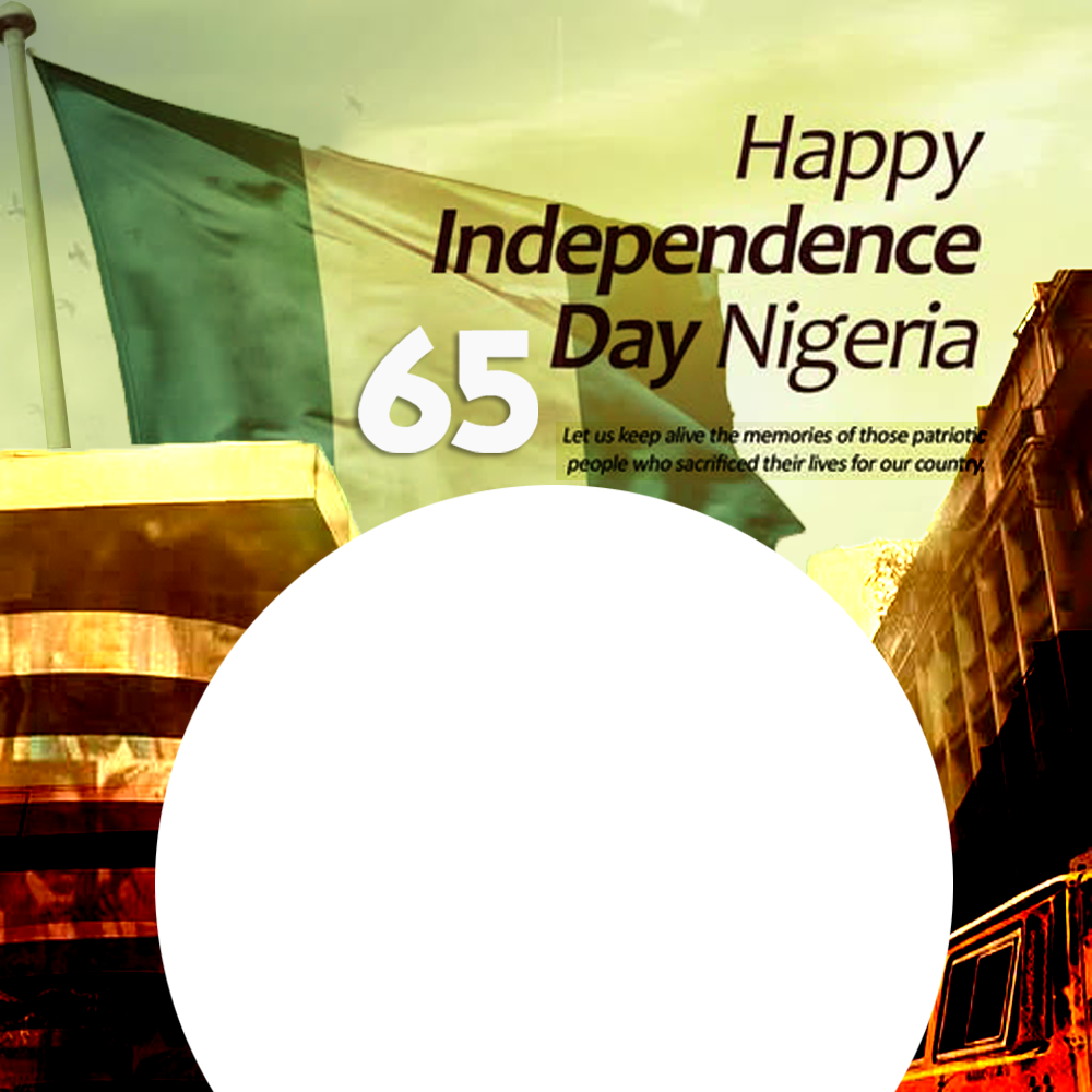 65th Nigerian Independence Day Celebration Twibbon | 165th nigeria independence day celebration twibbon png