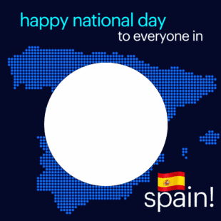 Greeting Cards for National Day of Spain Picture Frame | 2 greeting cards for national day of spain png