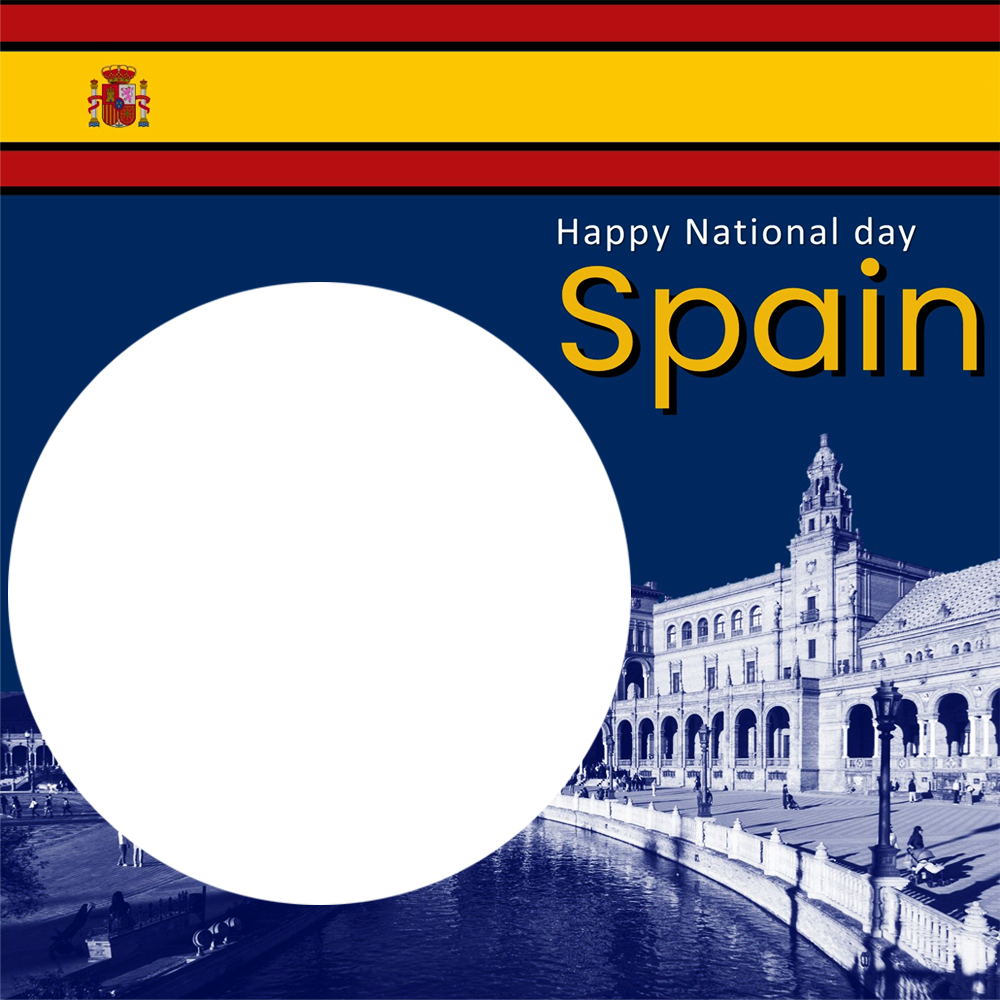 12 October Spain National Day Greeting Twibbon Frame | 3 12 october spain national day png