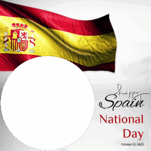 Happy Spain National Day 2025 Greeting Frame | 4 happy spain national day 2025 png