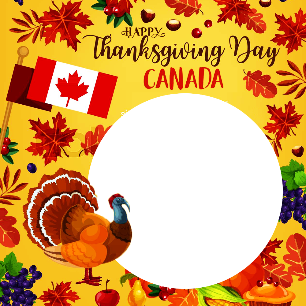 Happy Canada Thanksgiving Twibbon Frame | 1 happy canada thanksgiving twibbon png