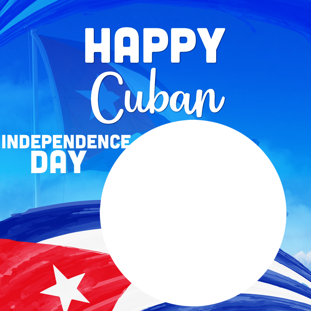 Happy Independence Day Cuba 2025 Twibbon Frame | 1 happy independence day cuba 2025 png