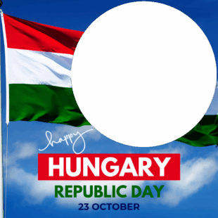 Happy Republic Day Hungary 2025 Picture Frame | 1 happy republic day hungary 2025 png