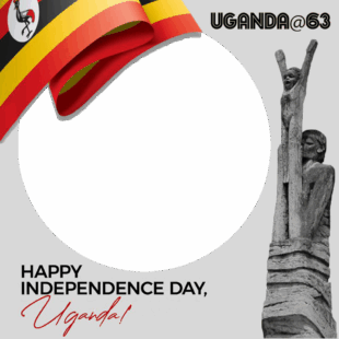 Uganda at 63 Independence Day Twibbon Frame | 2 uganda at 63 independence day twibbon png