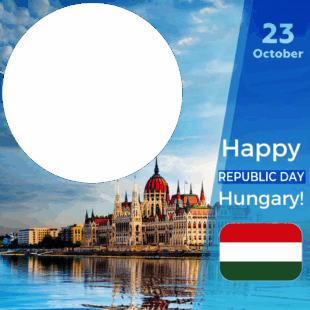 Happy Hungarian Republic Day 2025 Greeting Frame | 3 happy hungarian republic day 2025 png