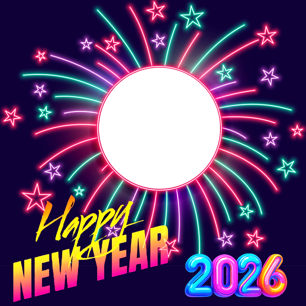 New Year 2026 Fireworks Festival Images Frame | 1 new year 2026 fireworks festival images frame png