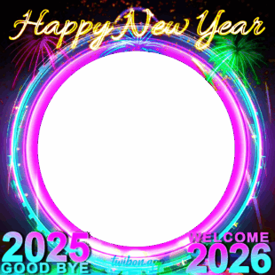 Goodbye 2025 Welcome 2026 Happy New Year Greeting Twibbon | 2 goodbye 2025 welcome 2026 happy new year png