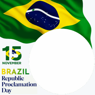 Happy Republic Day Brazil 2025 Twibbon Picture Frame | 3 happy republic day brazil 2025 png
