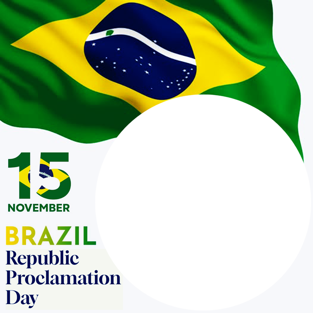 Happy Republic Day Brazil 2025 Twibbon Picture Frame | 3 happy republic day brazil 2025 png