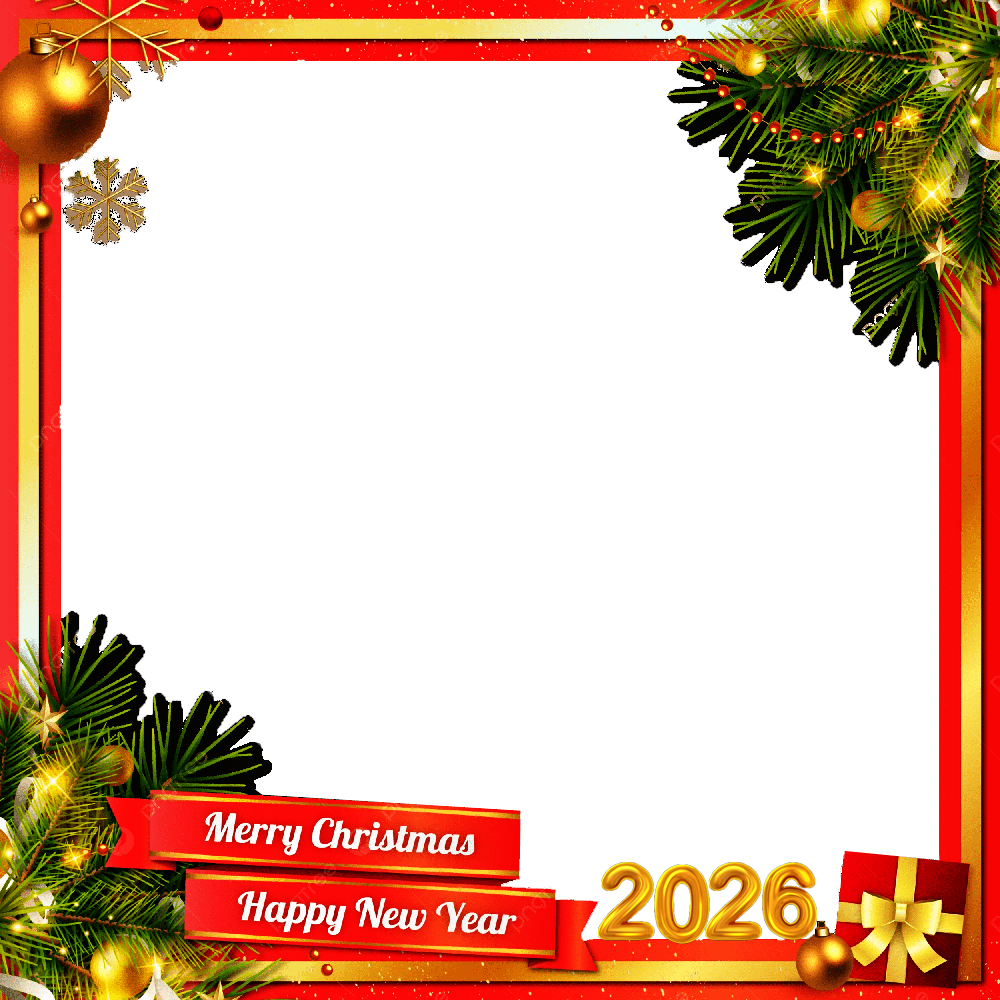 Merry Christmas Happy New Year Card Message Design Frame | 3 merry christmas happy new year card message design png